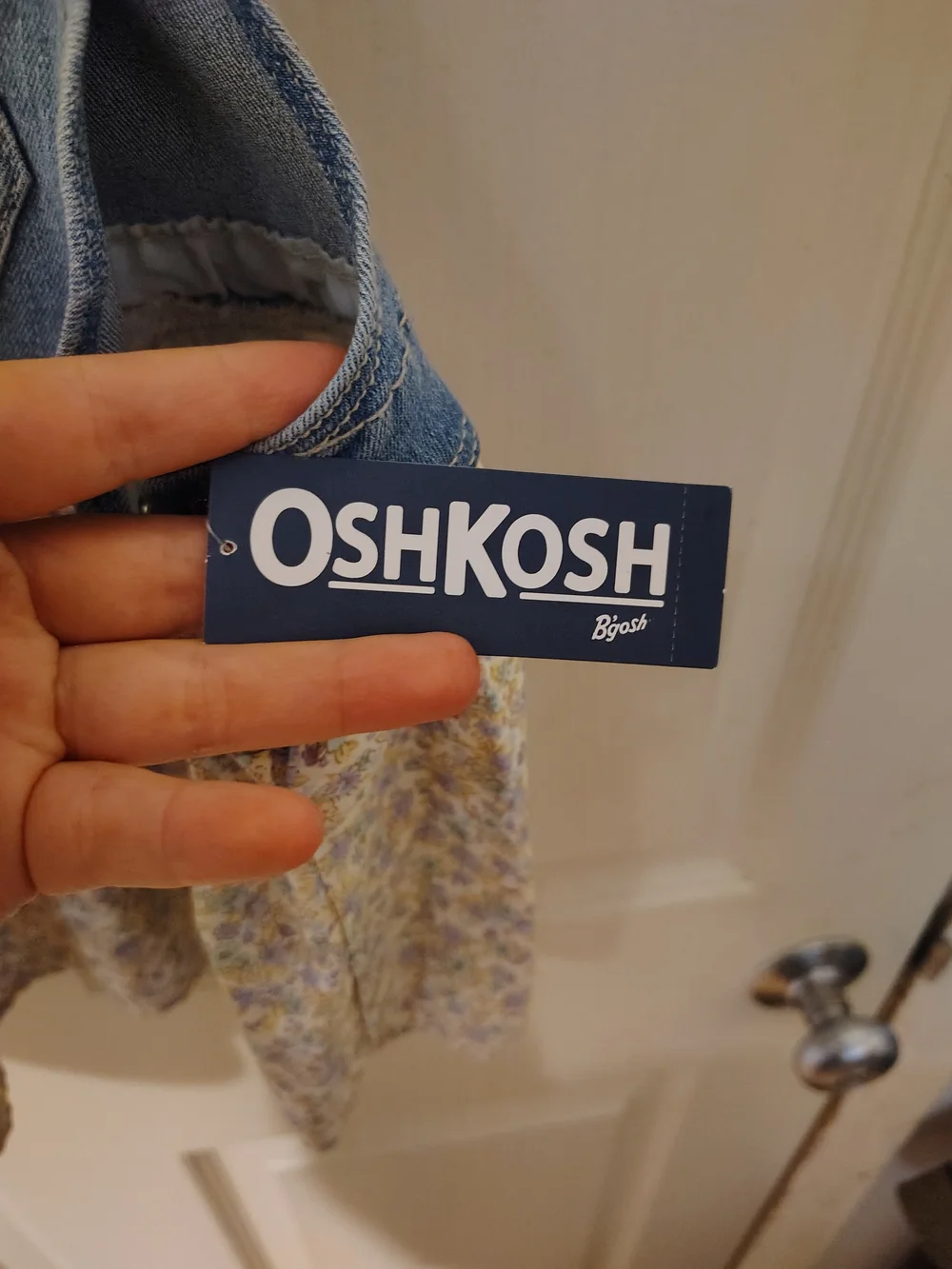New!! 18M Old Girl's OshKosh B'gosh Blue Denim Overall Dress